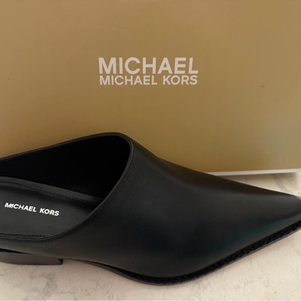 Michael Kors leather mule nash